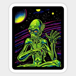 Aloha Alien Sticker